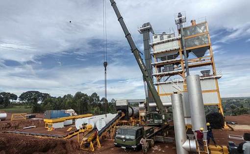 Large asphalt mixing plant site installation planning, commissioning and acceptance